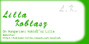 lilla koblasz business card